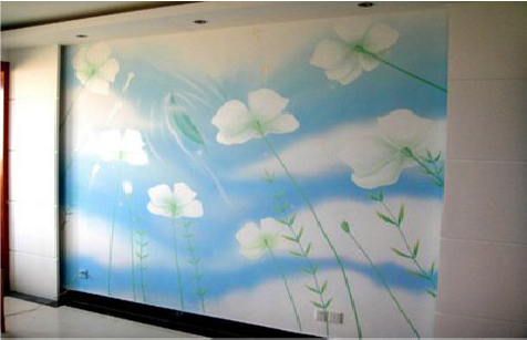 义乌画墙绘怎么画好白云的蓬松感？