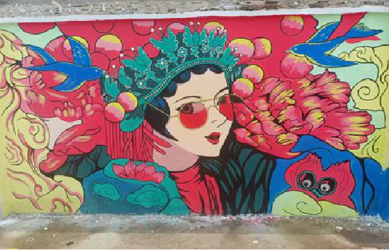 义乌墙体彩绘-网红墙