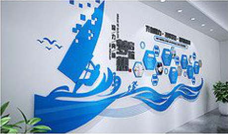 义乌海浪主题文化墙如何设计？