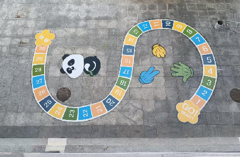 义乌地面游戏彩绘