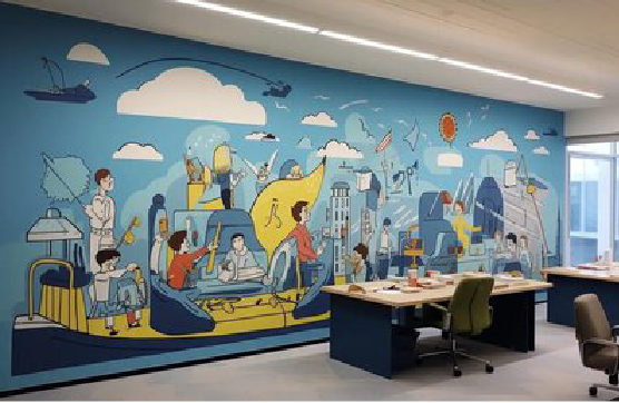 义乌办公室墙绘的特点。