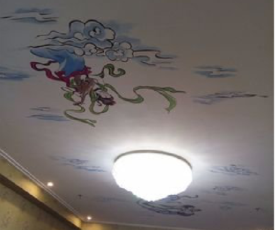 义乌如何快速绘制天花板上的手绘墙？